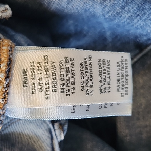 Frame denim Le high straight size 28 distressed soft jeans - Picture 6 of 7